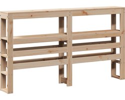 vidaXL - Hoofdbord - met - schappen - 160 - cm - massief - grenenhout