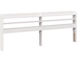 vidaXL - Hoofdbord - met - schappen - 180 - cm - massief - grenenhout - wit