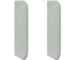 vidaXL - Hoofdbord - oor - Lichtgrijs - 40,5 - x - 40,5 - x - 4 - cm - Fluweel