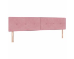 vidaXL - Hoofdbord - Roze - 200 - cm - Fluweel