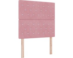 vidaXL - Hoofdbord - Roze - 90 - cm - Fluweel