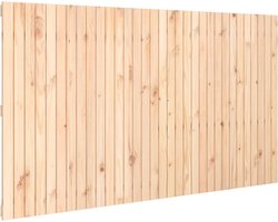 vidaXL - Hoofdbord - wandmontage - 204x3x110 - cm - massief - grenenhout