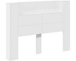 vidaXL - Hoofdbord - Wit - Bewerkt - hout