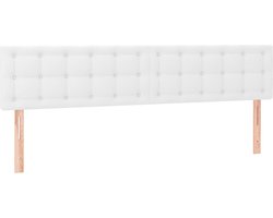 vidaXL - Hoofdborden - 160x5x78/88 - cm - kunstleer - wit