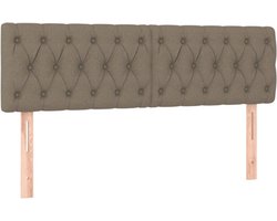 vidaXL - Hoofdborden - 160x7x78/88 - cm - stof - taupe