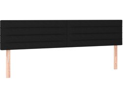 vidaXL - Hoofdborden - 180x5x78/88 - cm - stof - zwart