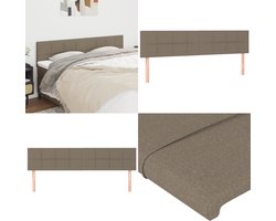 vidaXL Hoofdborden 2 st 100x5x78/88 cm stof taupe - Hoofdbord - Hoofdborden - Hoofdeinde - Houten Hoofdbord