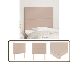 vidaXL Hoofdborden 2 st Cappuccino Kunstleer Hoofd Bord - Kapstok - Bedroom Decor - Bruine Hoofdboard - Leder Look