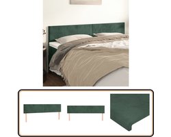 vidaXL Hoofdborden 2 st Fluweel Donkergroen Klassieke Hoofdbord - Velvet Hoofdbord - Donkere Groene Hoofdbord - Beddecoratie - Hoofdbord Kopen