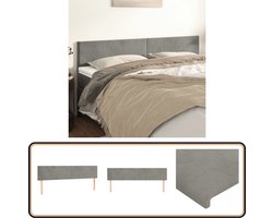 vidaXL Hoofdborden 2 st fluweel lichtgrijs Hoofd Bord - Hoofdkussen - Beddengoed - Slaap Accessoires - Bedroom Decor