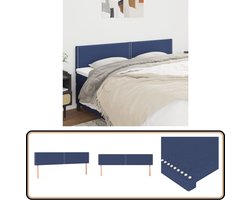 vidaXL Hoofdborden - 2 stuks - 100x5x78/88 cm - Blauw Klassieke Hoofdbord - Stof Hoofdbord - Blauwe Hoofdbord - Bedhoofd - Hoofdeinde