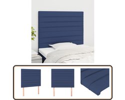vidaXL Hoofdborden - 2 stuks - Blauw - 100x5x78/88 cm Hoofd Bord - Hoofdeinde - Beddecoratie - Slaap Accessoires - Blauwe Kamer