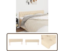 vidaXL Hoofdborden - 2 stuks - Stof - Crèmekleurig Hoofd Bord - Hoofdeinde - Bed Accessoires - Bedroom Decor - Creme Kleur
