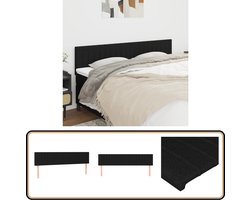 vidaXL Hoofdborden - 2 stuks - Stof - Zwart Hoofd Bord - Hoofdborden - Beddecoratie - Slaapkamers - Zwarte Meubels