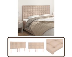vidaXL Hoofdborden - 4 st - Kunstleer - Cappuccino Hoofdboard - Kapstok - Slaapkamerdecoratie - Bruine Meubels - Lederlook