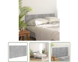 vidaXL Hoofdborden - Hoofd Bord - Hoofdbord 160x1,5x80 cm bewerkt hout betongrijs - Beton Grijs - Houten Hoofdbord - Klassieke Hoofdbord