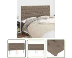 vidaXL Hoofdborden - Hoofd Bord - Hoofdborden 4 st 90x7x78/88 cm stof taupe - Beddecoratie - Slaapkamers - Taupestof