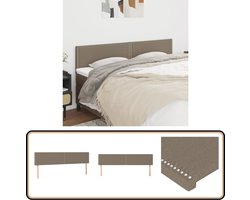 vidaXL Hoofdborden - Set van 2 - Taupe - 90x5x78/88 cm Hoofd Bord - Hoofdkussen - Bed Accessoires - Stoffen Hoofdbord - Klassiek Hoofdbord