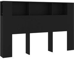 vidaXL - Hoofdbordkast - 160x18,5x104,5 - cm - zwart