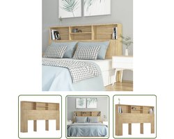 vidaXL Hoofdbordkast - 160x19x103,5 cm - Sonoma Eiken Hoofd Bord Kast - Hoofdkast - Slaap Kamer Meubel - Houten Hoofdbord - Headboard