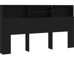 vidaXL - Hoofdbordkast - 180x19x103,5 - cm - zwart