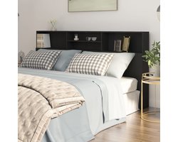 vidaXL - Hoofdbordkast - 200x19x103,5 - cm - zwart