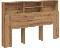 vidaXL - Hoofdbordkast - Artisan - Eiken - 180x19x103,5 - cm - Bewerkt - Hout
