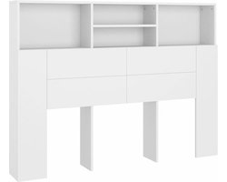 vidaXL - Hoofdbordkast - Wit - 140x19x103,5 - cm