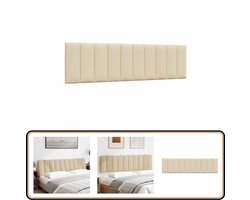 vidaXL Hoofdbordkussen 180 cm - Crèmekleurig Hoofdbordkussens - Hoofdkussen - Slaapcomfort - Sierkussen - Bedroomdecoratie