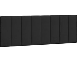 vidaXL - Hoofdbordkussen - "Hanko" - 140 - cm - fluweel - zwart