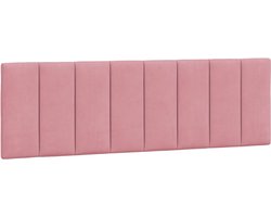 vidaXL - Hoofdbordkussen - "Hanko" - 160 - cm - fluweel - roze