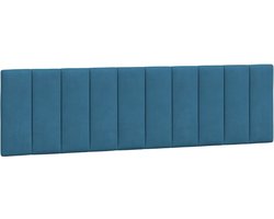 vidaXL - Hoofdbordkussen - "Hanko" - 180 - cm - fluweel - blauw
