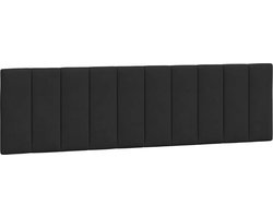 vidaXL - Hoofdbordkussen - "Hanko" - 180 - cm - fluweel - zwart