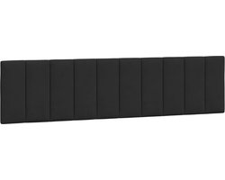 vidaXL - Hoofdbordkussen - "Hanko" - 200 - cm - fluweel - zwart
