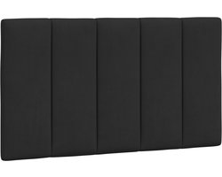 vidaXL - Hoofdbordkussen - "Hanko" - 90 - cm - fluweel - zwart