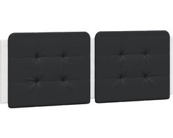 vidaXL - Hoofdbordkussen - "Zadar" - 120 - cm - kunstleer - zwart - en - wit