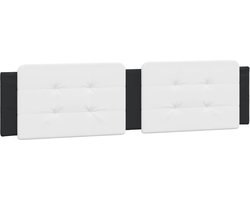 vidaXL - Hoofdbordkussen - "Zadar" - 200 - cm - kunstleer - wit - en - zwart