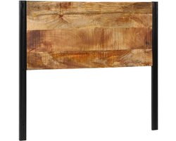 vidaXL - Hoofdeinde - 120 - cm - massief - hout - mango - en - ijzer
