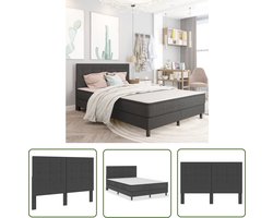 vidaXL Hoofdeinde - Hoofd Bord - Hoofdbord 140x200 cm getuft stof donkergrijs - Donkere Kleuren - Mdf Meubels - Stoffen Hoofdborden