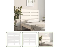 vidaXL Hoofdeinde - Hoofd Bord - Hoofdbord 75x3x80 cm massief grenenhout wit - Houten Hoofdbord - Grenenhout - Wit Hoofdbord