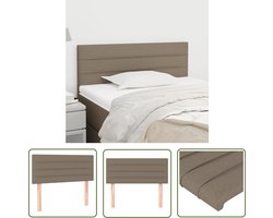 vidaXL Hoofdeinde - Hoofd Bord - Hoofdbord 80x5x78/88 cm stof taupe - Beddecoratie - Slaapkamervloerisolator - Stoffen Hoofdbord