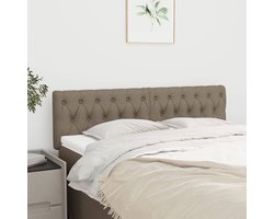 vidaXL Hoofdeinde - Hoofd Bord - Hoofdborden 2 st 72x7x78/88 cm stof taupe - Bedaccessoires - Slaapkamers - Stoffen Hoofdborden