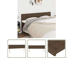 vidaXL Hoofdeinde - Hoofd Bord - Hoofdborden 2 st 80x5x78/88 cm stof donkerbruin - Slaap Kamer Accessoires - Bedtextiel - Donkere Kleuren