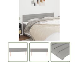 vidaXL Hoofdeinde - Hoofd Bord - Hoofdborden 2 st 90x5x78/88 cm stof lichtgrijs - Beddecoratie - Slaapkamers - Textiel Meubilair