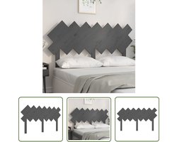 vidaXL Hoofdeinde - Hoofdboard - Hoofdbord 141x3x80,5 cm massief grenenhout grijs - Houten Hoofdbord - Grieze Hoofdbord - Rustic Interieur