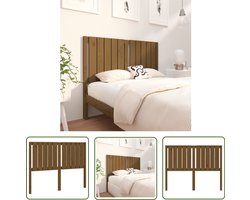 vidaXL Hoofdeinde - Houten Hoofdbord - Hoofdbord 125,5x4x100 cm massief grenenhout honingbruin - Rustic Decor - Bed Frame - Bedroom Furniture