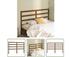 vidaXL Hoofdeinde - Houten Hoofdbord - Hoofdbord 126x4x100 cm massief grenenhout honingbruin - Klassieke Uitstraling - Grenenhout - Honingbruin