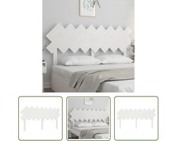 vidaXL Hoofdeinde - Houten Hoofdbord - Hoofdbord 159,5x3x80,5 cm massief grenenhout wit - Beddecoratie - Slaapkamer Decoratie - Rustic Interieur
