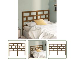 vidaXL Hoofdeinde - Houten Hoofdbord - Hoofdbord 166x4x100 cm massief grenenhout honingbruin - Hoofd Bord - Klassieke Uitstraling - Grenenhout
