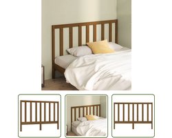 vidaXL Hoofdeinde - Houten Hoofdbord - Hoofdbord 166x4x100 cm massief grenenhout honingbruin - Klassieke Uitstraling - Massief Hout - Grenenhout